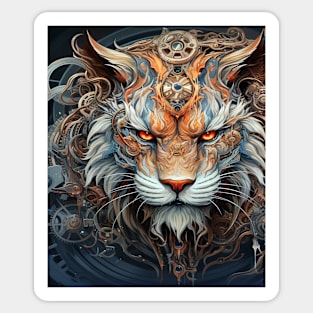 Steampunk Tiger Sticker